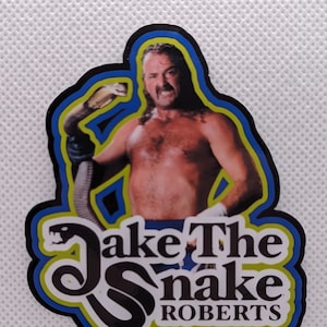 Pro Wrestler Jake the Snake Roberts Vinyl Sticker