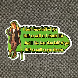 Bilbo Baggins Birthday Quote Sticker