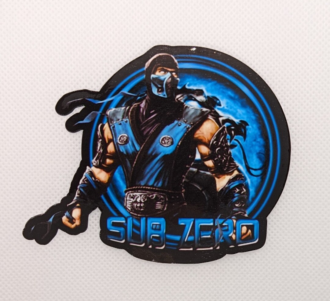 Mortal Kombat Sub Zero Round Sticker - Etsy