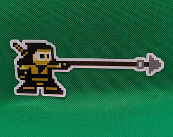 8-Bit Mortal Kombat Scorpion Sticker