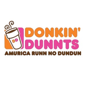Donkin’ Dunnts - Dunkin Donuts Parody Custom T-Shirt