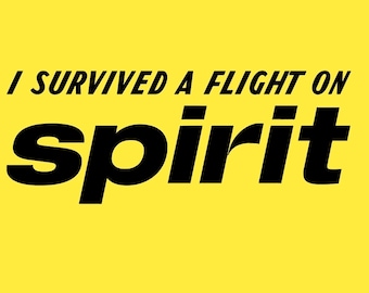 I Survived a Flight on Spirit - Custom T-Shirt