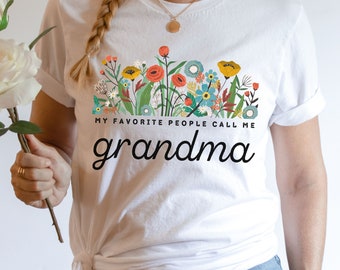 Mi gente favorita me llama abuela, camisa de la abuela, camisa de la abuela, regalo para la abuela