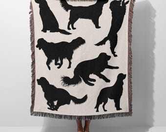 Golden Retriever Cotton Woven Blanket, Present for Golden Retriever Mom, Golden Retriever Gifts, Golden Retriever Home Decor