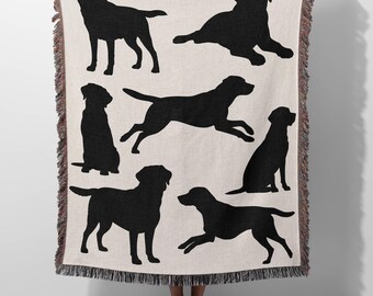 Labrador Retriever 100% Cotton Woven Blanket, Labrador Retriever Gifts, Gift for Labrador Lover, Retriever Home Decor