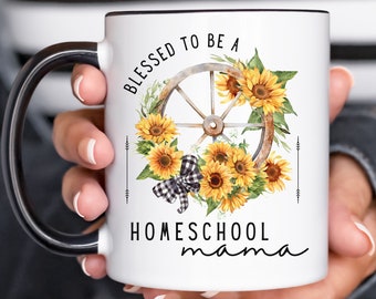 Blessed to be a Homeschool Mom mug, Gift for homeschool mom, Homeschool Mama gift, Homeschool mom gifts, homeschool mom coffee mug
