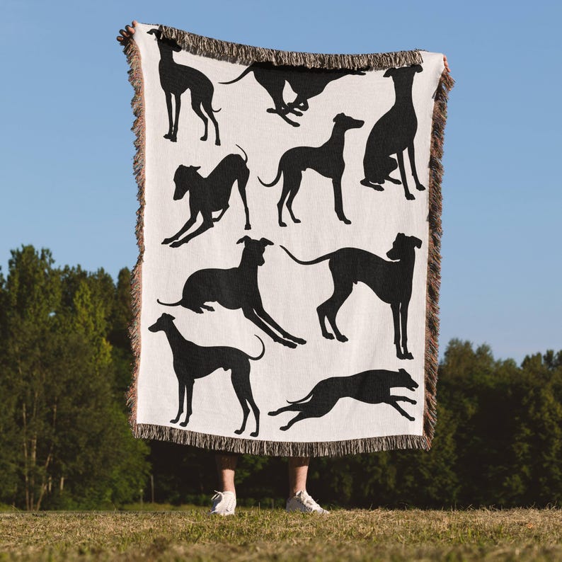 Greyhound 100% Cotton Woven Blanket, Greyhound Gifts, Gift for ...
