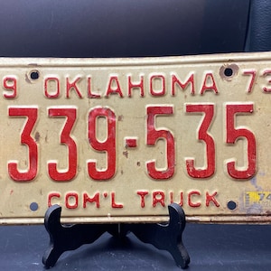 Oklahoma Commercial Truck Steel License Plate