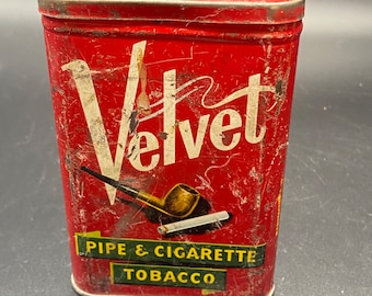 Velvet Pipe & Cigarette tobacco Tin