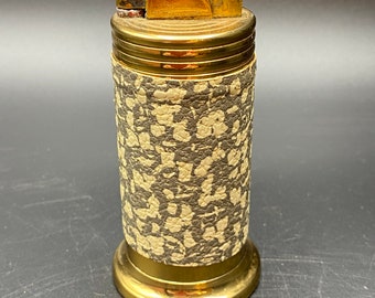 Table lighter w leather look design