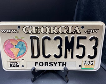 Georgia License Plate animal friend