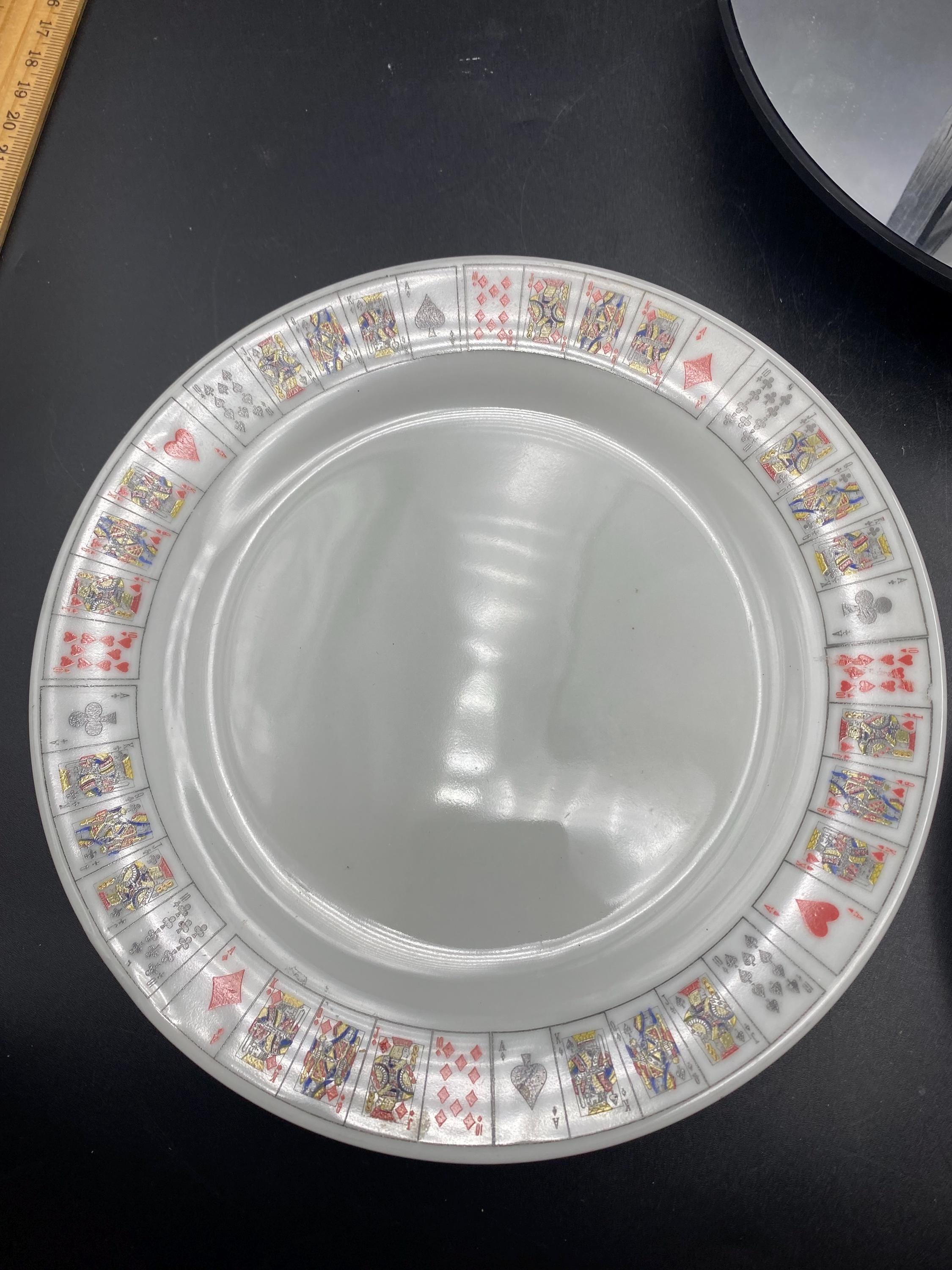 Playing Cards Snack Plates Set of 3