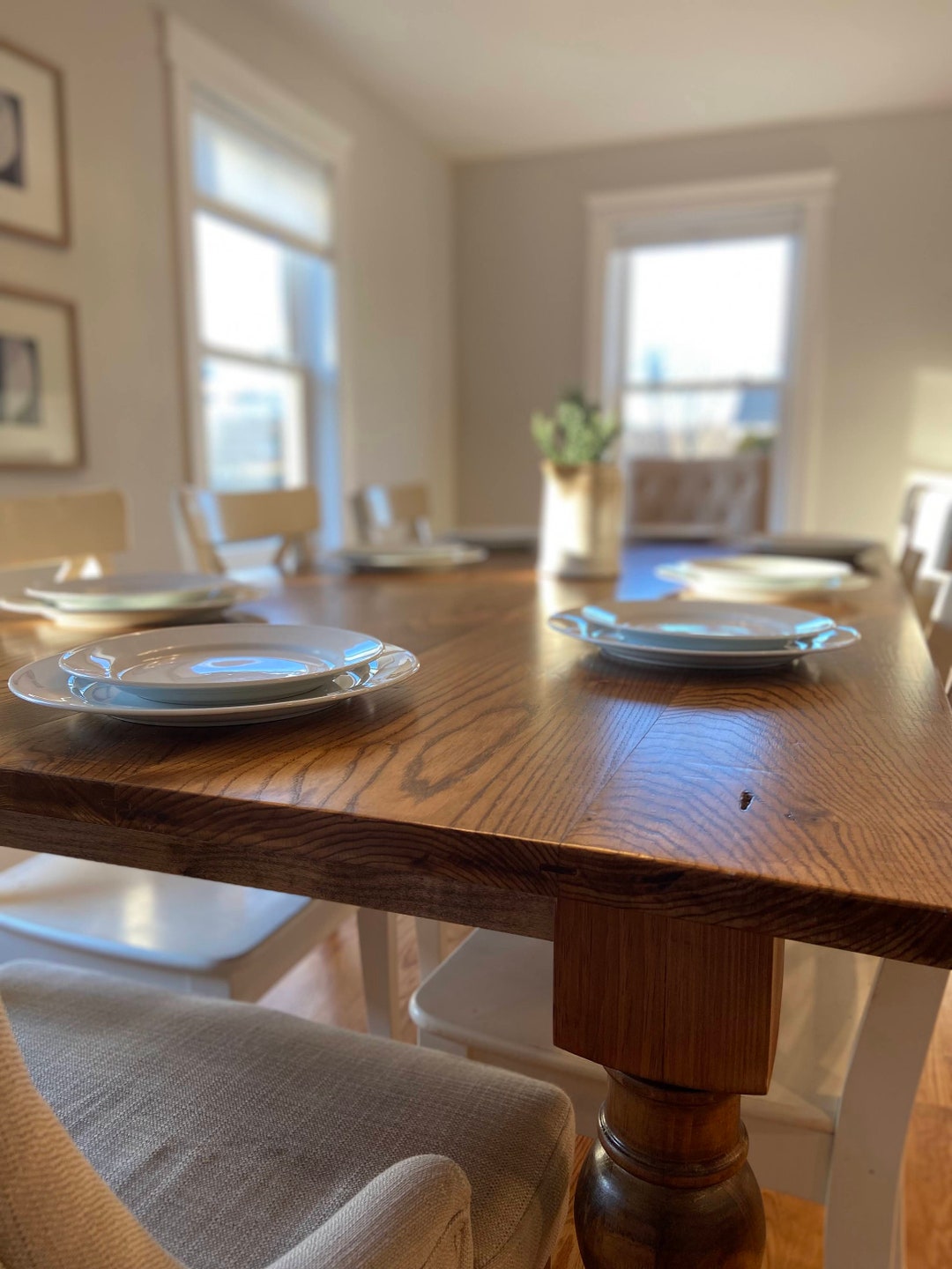 Handcrafted Heirloom Solid Wood Dining Table - Etsy