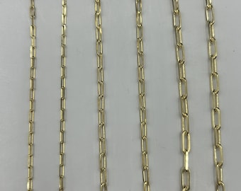 Paperclip Vermil chain Necklace, Sterling Silver paperclip Chain