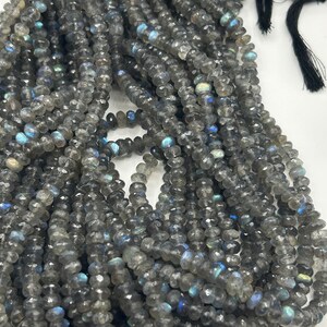 Labradorite Rondelle Faceted, Rondelle Faceted