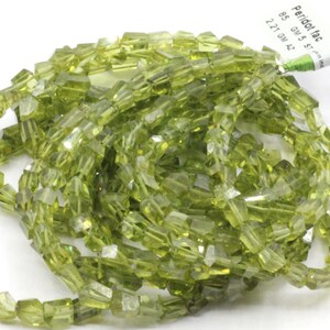 Peridot Faceted Nuggets Beads, Natural Peridot