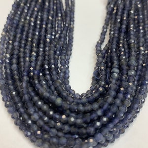 Iolite round beads Faceted , Round Faceted