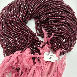 Garnet Beads Faceted Box, Square Beads Faceted