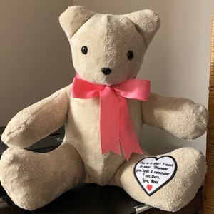 Memory Bear, Bear made from clothing bild 2