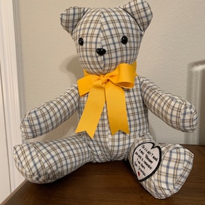 Memory Bear, Bear made from clothing