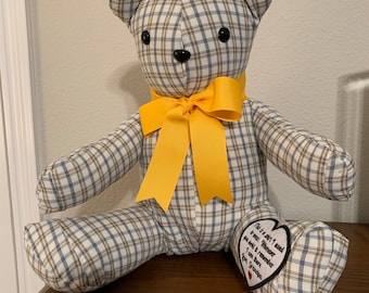 Memory Bear, Bear made from clothing