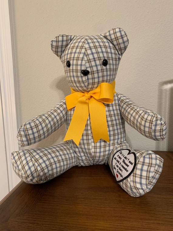 Memory Bear, Bear made from clothing