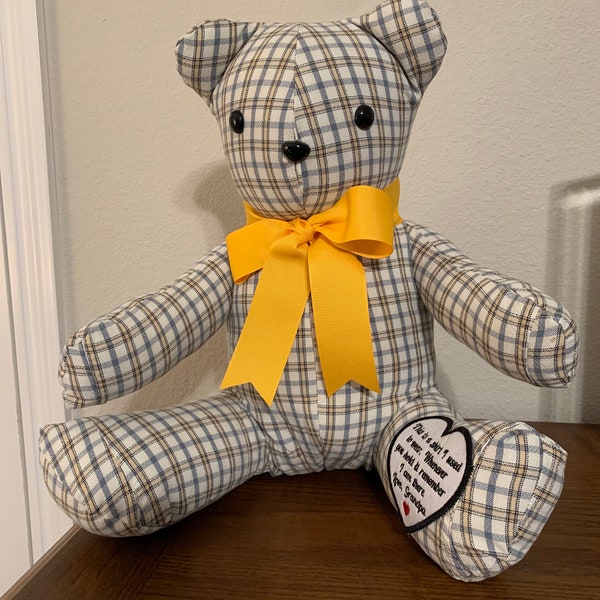 Memory Bear, Bear made from clothing
