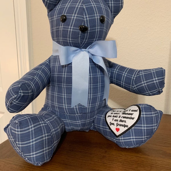 Memory Bear, Bear made from clothing