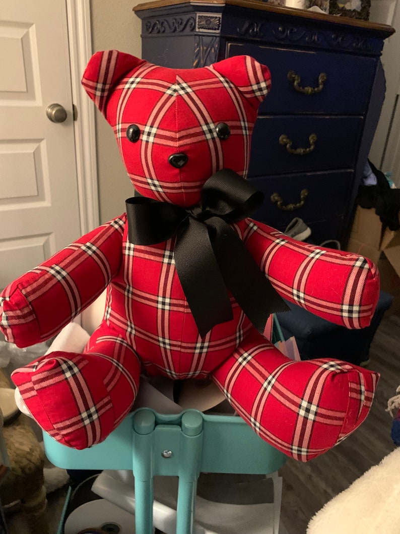 Memory Bear, Bear made from clothing bild 4