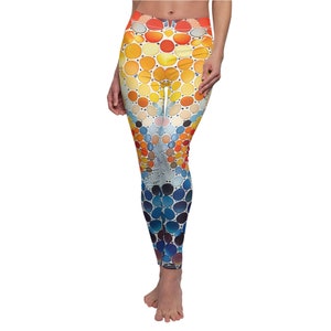 Rainbow Pebbles Yoga Leggings