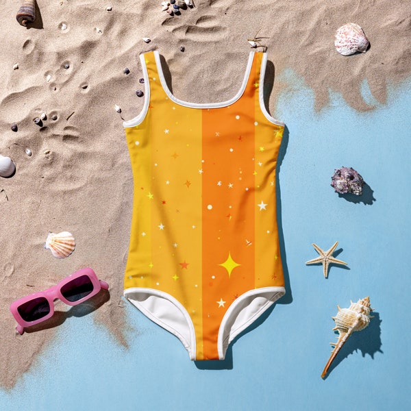 Maillot de bain enfant jaune et orange