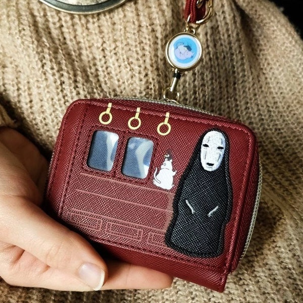 Original Ghibli No Face coin purse/clutch - Spirited Away wallet/bag - Bo Mouse, Kaonashi Anime Ghibli Studio Gift