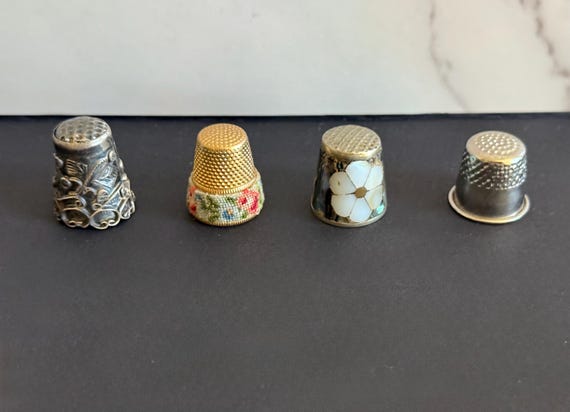 Thimbles, Vintage - Set of 4
