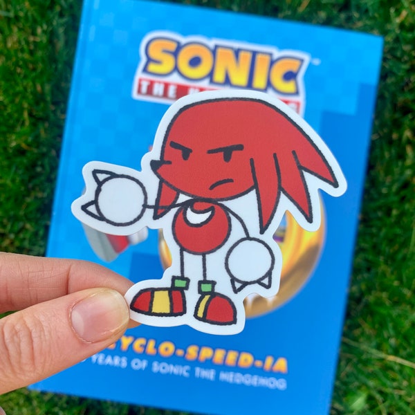 Knuckles The Echidna Sticker, Knuckles Sticker, Sonic Sticker, Sonic the Hedgehog Sticker, Gifts for him, Gifts for her, Video Game Sticker