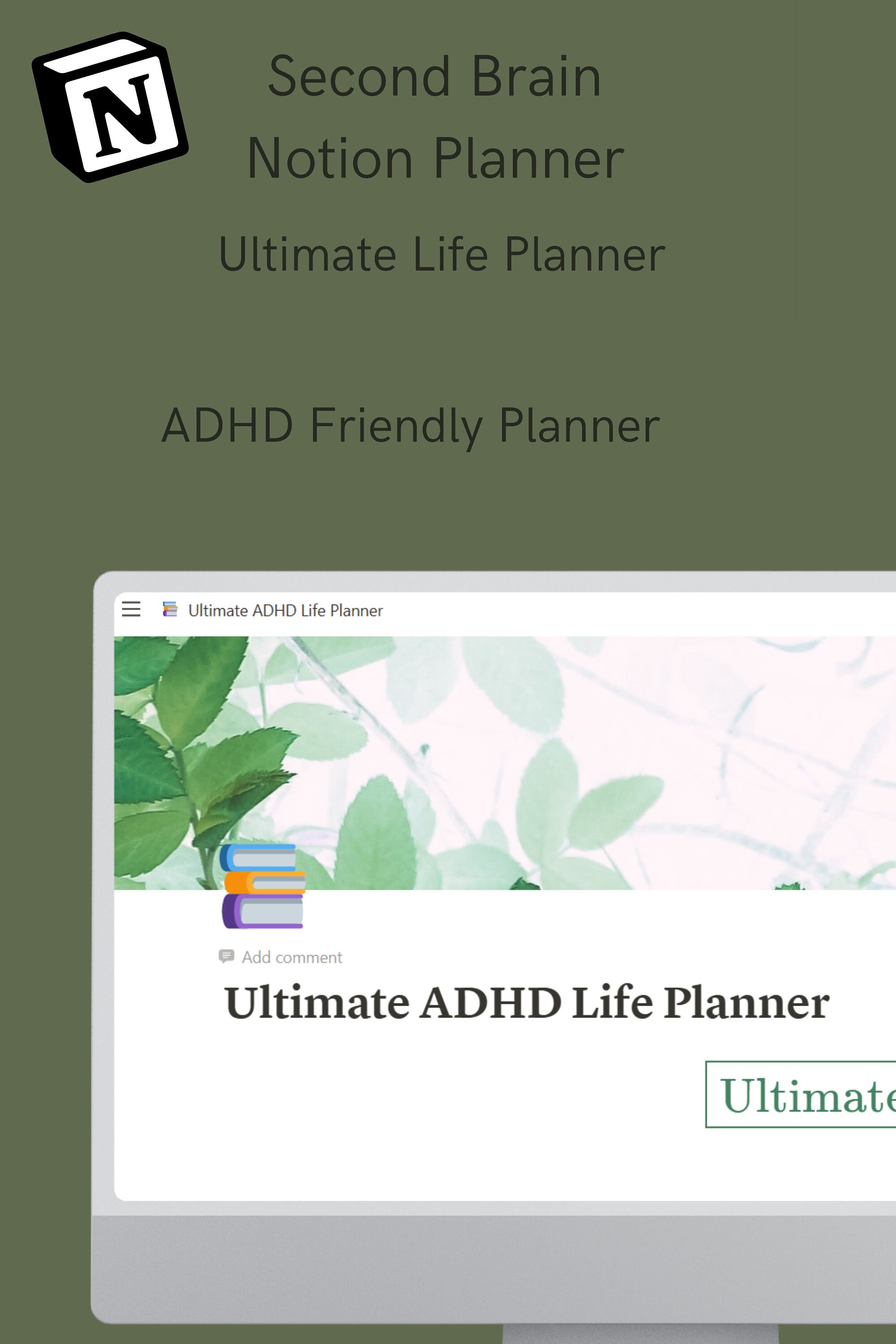 Notion Second Brain Template All in One Notion Dashboard ADHD Friendly ...