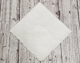 Embroidered Orem Utah Temple Handkerchiefs