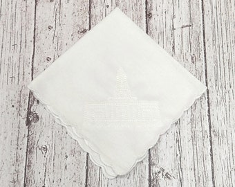 Embroidered Casper Wyoming Temple Handkerchiefs