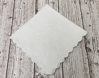 Embroidered St George Utah Temple Handkerchiefs