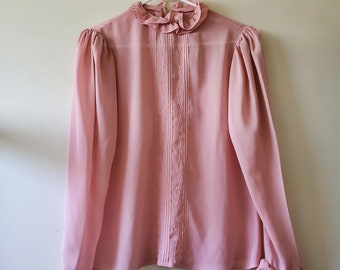 Vintage Pastell Altrosa Blouse Top