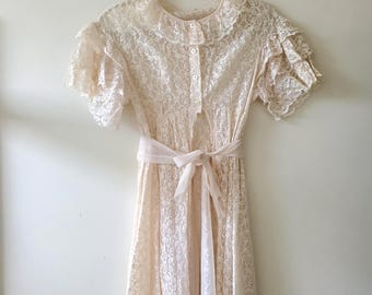 Vintage 50er 60er Jahre Nachthemd im Koketten Stil
