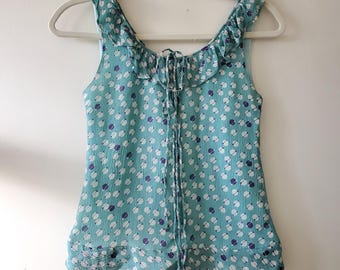 Vintage Marc Jacobs 100% Silk Printed Dot Pattern Blouse Top
