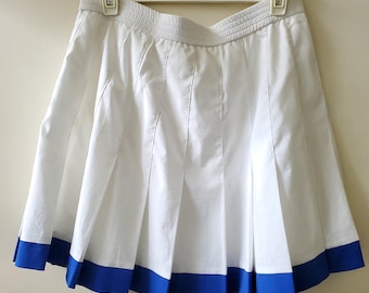 Vintage 90er Jahre weißer plissierter Tennis Rock