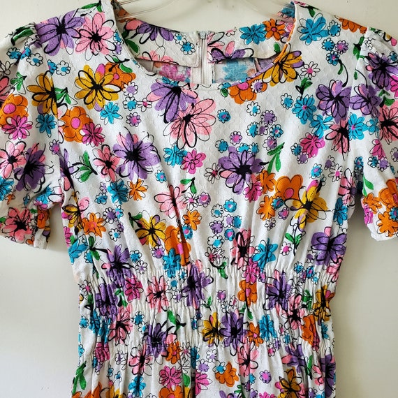 1960s Vintage Floral Flower Power Dress, 1960s Vi… - image 7