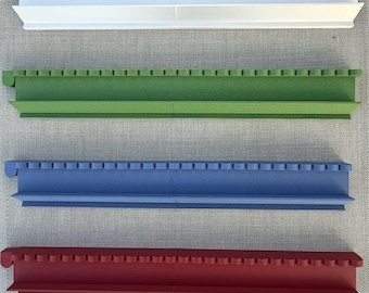 Individual Mahjong racks with scalloped edge and detachable pusher
