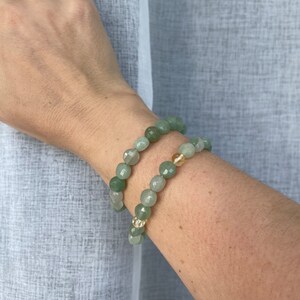 Green Aventurine Bracelets,8-9mm,Aventurine Gemstone Beaded Bracelet, Lucky Stone,Healing Stone, Citrine, Stretch Bracelet