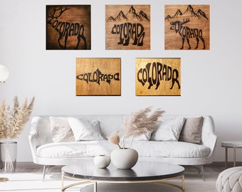 Colorado Wood Burned Signs