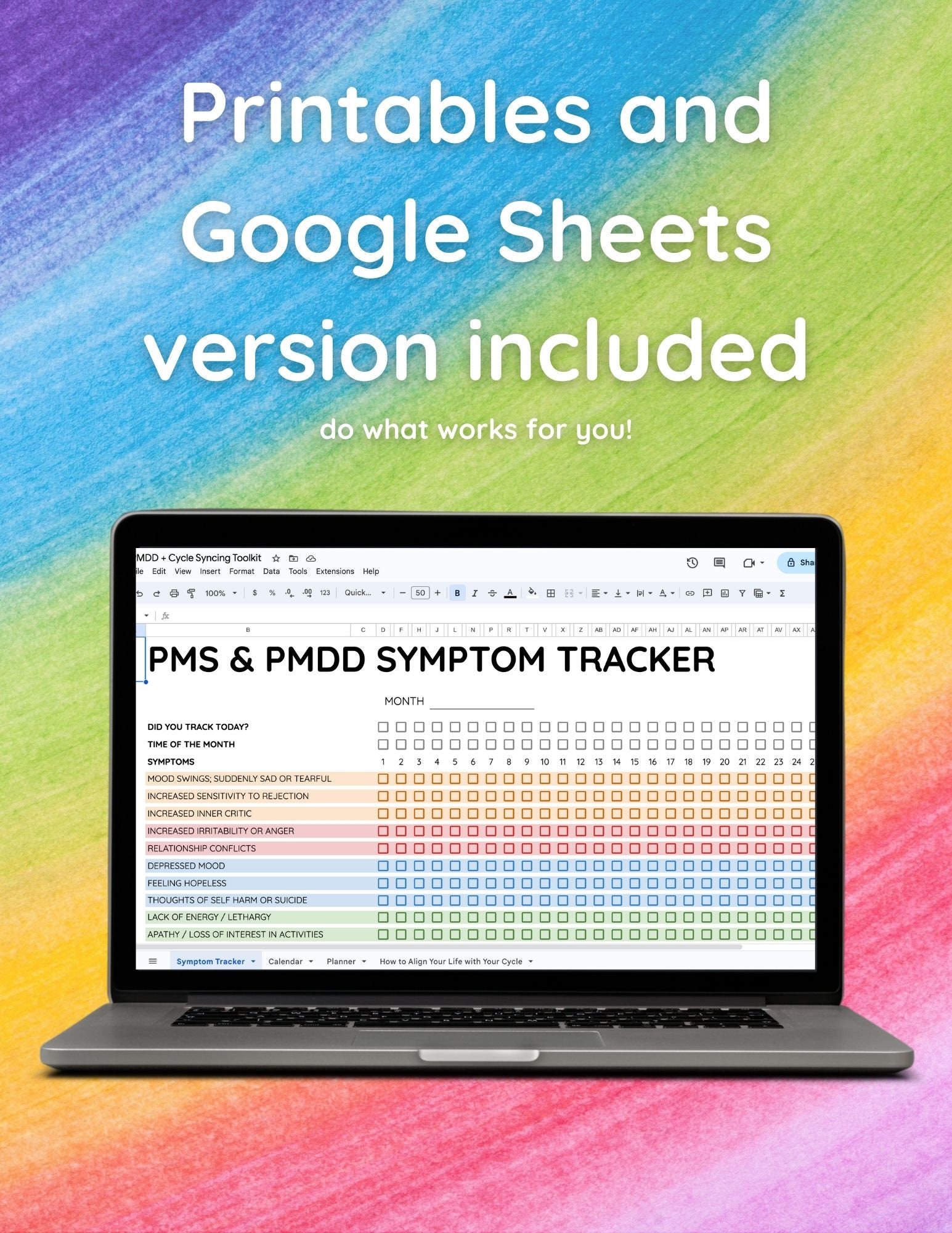 Period PMDD Tracker PMDD Journal Cycle Syncing Digital Planner ...