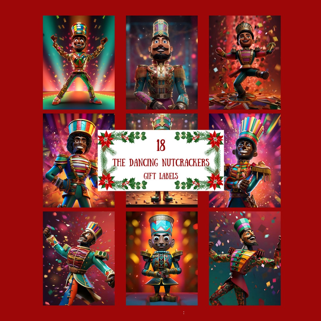 Dancing Nutcrackers Labels Bundle African American PNG Etsy