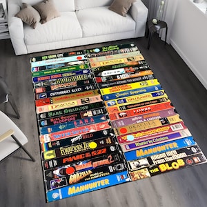 Horror Movie Cassette Rug: Gothic Home Decor