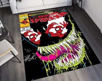 Venom Rug,Spiderman Rug,Themed Rug,Fantastic Rug,Area Rug,Kids Rug,Colorful Rug,Sci-Fi Rug,Marvel Rug,Gift For Him,Unique Rug,Bestseller